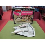 A Boxed Palitoy 1980 (E.S.B. Pink) Star Wars Rebel Armoured Snow Speeder, clean battery compartment,