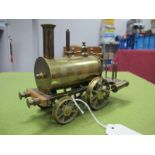 A Basset Lowke 1970's Brass Kit Built 'Birmingham Dribler' Steam Locomotive, model missing burner,