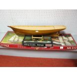 A Billings Boat Models Kit #572 L'Etoile, the kit has been started with the hull built to a good