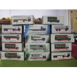 Fourteen Boxed Atlas Editions 1:76th Scale Eddie Stobart Diecast Commercial Vehicles, including
