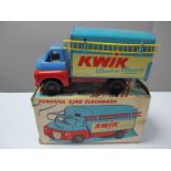 A Mid XX Century Weslo Toys 'Push n Go' Window Cleaners, tin back and chassis, plastic wheels and