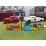 Two Original Boxed Corgi Die Cast Cars, #325 Ford Mustang Fastback 212 Competition Model. White