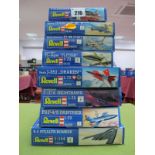 Eight Boxed Revell Plastic Model Aircraft Kits, #04306 1:72 FJ-4B Fury, #04191 1:72 Focke Wulf TL-