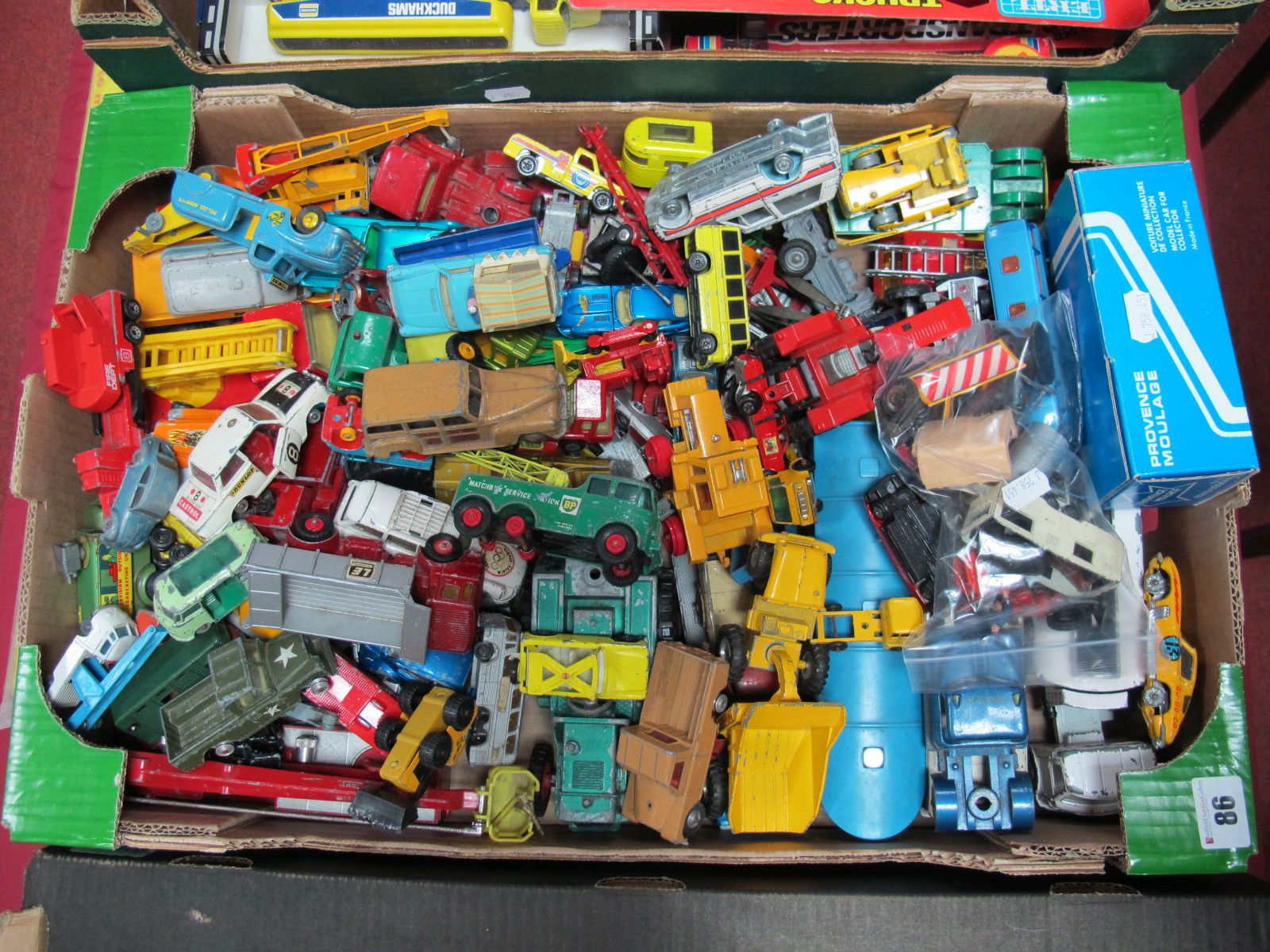 A Quantity of Diecast Vehicles by Dinky, Corgi and Matchbox, 1960's and later, all play worn.