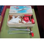 A Boxed Remote Control Aluminium Helicopter by Nulli Secondus Circa 1950's, appears complete,