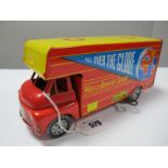 A Mid XX Century Wells Brimtoy Four Wheel Clockwork Lorry, side legend reads "All Over The Globe".
