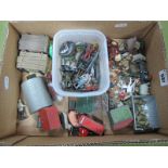 A Quantity of Dinky and Others Diecast and Lead Figures, animals and other accessories, including