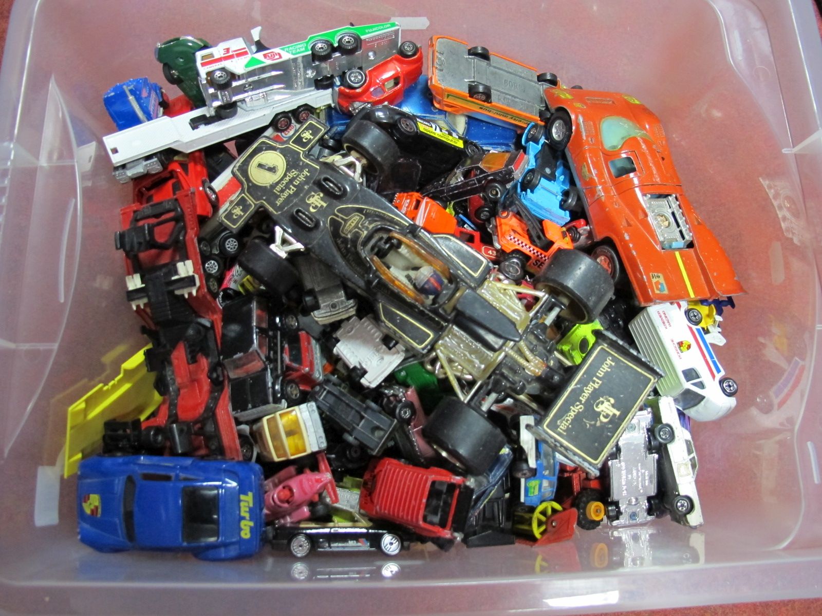 A Large Tub of Playworn Diecast Vehicles, by all the major manufacturers.