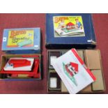 A Quantity of Post War Red and Green Bayko Plastic Building Set parts, including 3x, 2x (2),