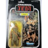 An Original Carded Star Wars Return of The Jedi Ewok Teebo Figure, by Kenner 1984, on 79 back