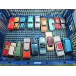 Eighteen Dinky Diecast Vehicles, 1940's onwards, all playworn.