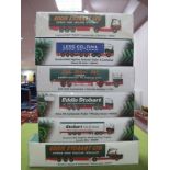 Six Boxed Atlas Editions 1:76th Scale Eddie Stobart Diecast Commercial Vehicles.