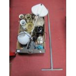 A Desk Lamp, (untested sold for parts), vases, bottles, etc:- One Box; A Mattson Mora Sweden Soil