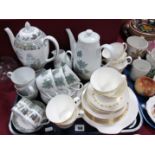 A Wedgwood Chinese Legend Coffee Pot, two cups and saucers. Minton 'Golden Diadem' tea ware of