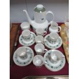 Royal Doulton "Tapestry" Pattern Coffee Service, nineteen pieces:- One Tray