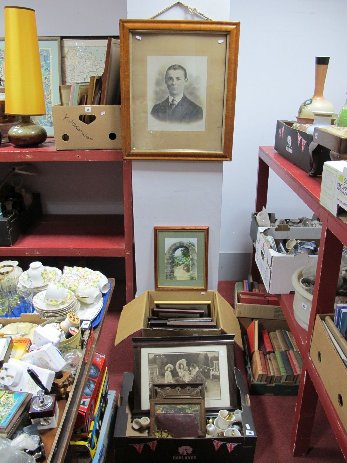 An Early XX Century Photograph of a Gentleman in a Maple Frame, frames, red leather photo frame,