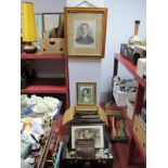 An Early XX Century Photograph of a Gentleman in a Maple Frame, frames, red leather photo frame,