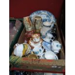 A Pair of Saigon Pottery Vases, carnival dish, Johnson's, Susie Cooper, blue and white and other tea