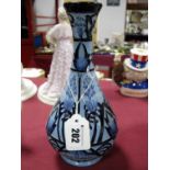 A Moorcroft Pottery Vase, decorated with the Patterns Blue design by Paul Hilditch, shape 80/9,