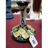 A Moorcroft Pottery Vase, decorated with the 'Trial' Echoes in Art design by Rachel Bishop, shape