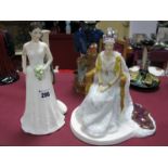 Royal Doulton "Diamond Jubilee" Figure, HN5582, limited edition no. 433/4000; Royal Worcester "