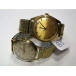 Andrew; A 9ct Gold Cased Gent's Wristwatch, the signed dial with Arabic numerals and baton