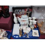 A Franklin Mint Teapot, Aynsley, Portmeirion, Cottage Rose and other ceramics:- One Tray; The Star