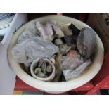 A Quantity of Minerals, ammonite's, other fossils:- One Tub