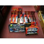 Thirteen Boxed Auto Tech Cars, robot sets, together with boxed Hot Wheels Silver Anniversary set