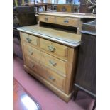 A XIX Century Dressing Table, with two jewel drawers, base with two short drawers, two long drawers,