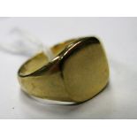 A 9ct Gold Gent's Signet Ring, with plain cushion shape panel.