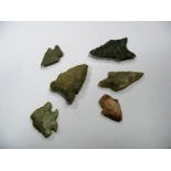 Knapped Flint Arrow Heads.