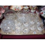 A Large Cut Glass Powder Bowl, rose bowl, fruit bowl, sundaes, etc:- One Box