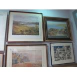 Donald M. Shearer 'Ullapool' Limited Edition Colour Print 147/250 and sturgeon print. (3)