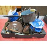 Judge Brown Saucepans, Herma blue tureens, etc:- One Box