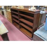 A Mahogany Rectangular Shaped Book Case, top with a moulded edge, dentil cornice, adjustable
