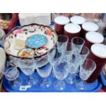 Mason's 'Mandalay' Bowl, Gouda pin dishes, St. Andrews wine glasses, (boxed and loose), etc:-