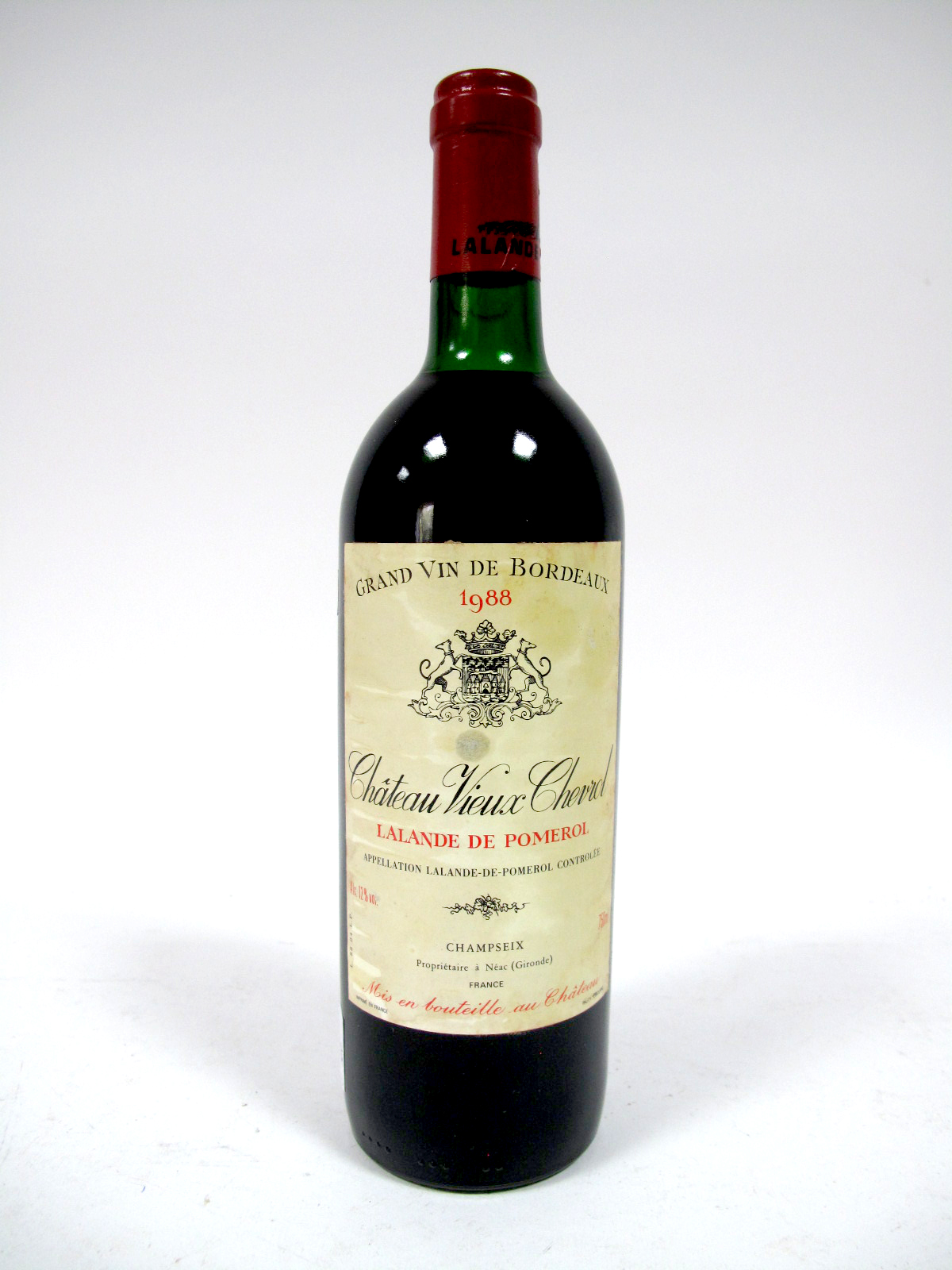 Wine - Chateau Vieux Chevrol Lalande De Pomerol Grand Vin De Bordeaux 1988, 750ml, 12% Vol.