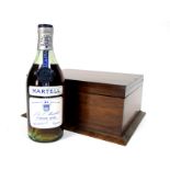 Spirits - Martell Cordon Bleu Cognac, smaller size bottle, 21cm high, in wooden presentation box for