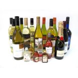 Wines - A Collection of Ten Assorted White Wines, Harvey's Sherry, One Bottle of Red Wine, Five