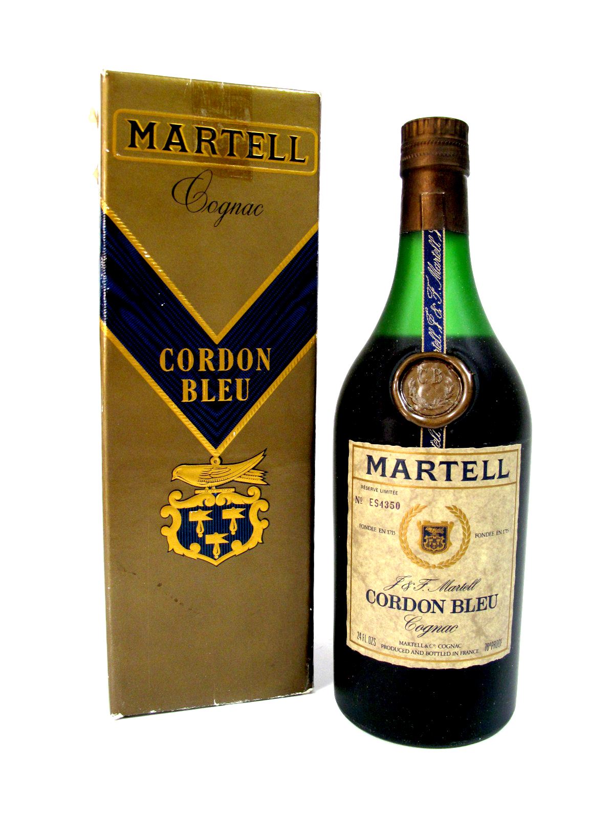 Spirits - Martell Cordon Bleu Cognac, Reserve Limitee No. ES4350, 70% proof, 24 fl. oz., boxed.