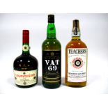Spirits - Courvoisier Luxe Cognac, 0.945 litre, 40% vol.; VAT 69 Finest Scotch Whisky, 1 Litre,