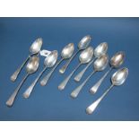 A Matched Set of Ten Hallmarked Silver Old English Pattern Table Spoons, Robert Eley, London 1794,