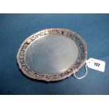 A Hallmarked Silver Waiter, Mappin & Webb, London 1907, of circular form,