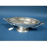 A Hallmarked Silver Posy Bowl, Mappin & Webb, Sheffield 1973, of elongated oval form,