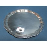 A Hallmarked Silver Waiter, EV, Sheffield 1967, of shaped circular form, 20cms diameter.