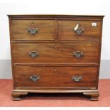 An Early XX Century Mahogany Chest of Drawers, with two short and three long drawers, on ogee
