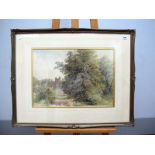WILLIAM HENRY PIGGOTT (1810/35-1901) Haddon Hall, watercolour, signed and titled lower right, 34.5 x