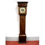 An Oak Cased Thirty-Hour Longcase Clock, the XVIII Century brass dial signed by John Liscomb?,