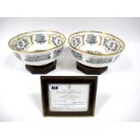 A Pair of Royal Worcester Porcelain Bowls, of circular form, designed by Peter Elvence to